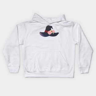 Moon 1 Witch Hat Kids Hoodie